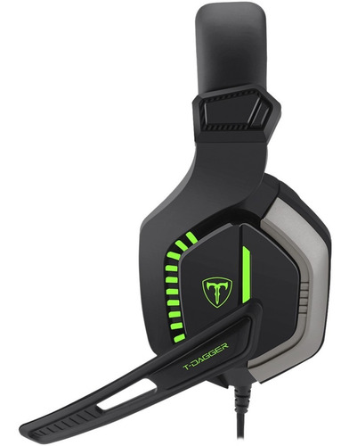 Imagen 6 de 10 de Auriculares Gamer T-dagger T-rgh208 Eiger C/micrófono Led F