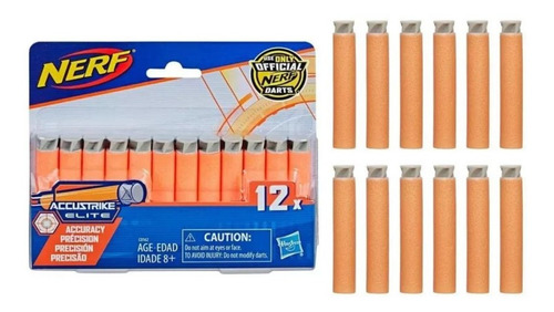 Refil Munição Dardos Nerf Hasbro Original Kit 12 Unidades