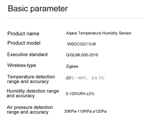 Sensor De Temperatura Y Humedad Aqara Wsdcgq11lm Tiempo Real