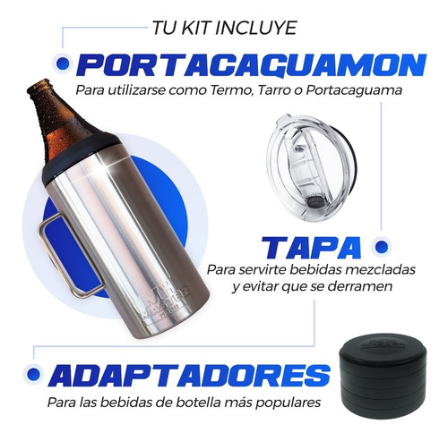 Portacaguamon Master Holder 1.2 Lts Acero Con Accesorio