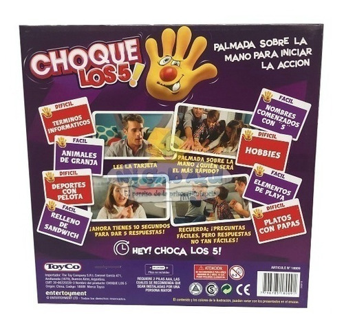 Choque Los Cinco 5 Juego De Mesa Toyco Original Cuotas