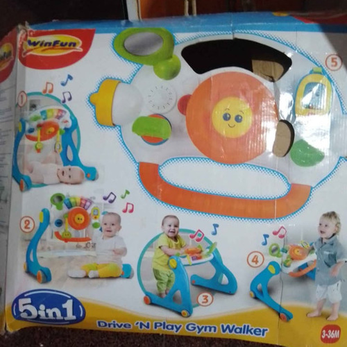 Andador 3 En 1 Con Luz Y Sonidos Winfun Blanco Y Naranja (Usado)