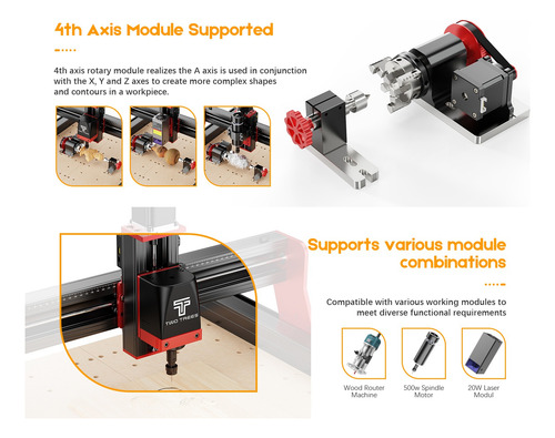 Roteador Cnc Twotrees Ttc 450 Pro Para Madeira E Pvc