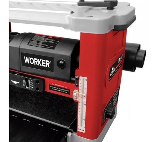 Plaina Desengrossadeira 1500w 13 220v Worker - 202834 Cor Vermelho