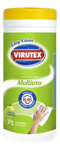 Toallas Húmedas Desinfectantes Multiuso X75 Un Limón Virutex