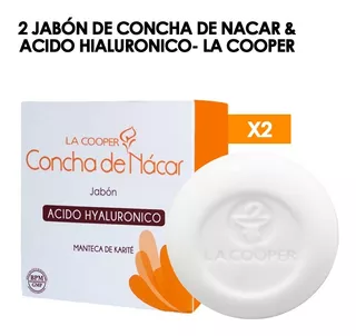 2 Jabón De Concha De Nacar & Acido Hialuronico- La Cooper
