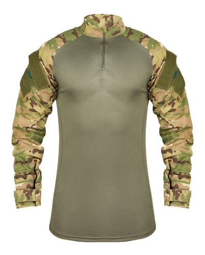 Camisa Combat T-shirt Tatica Camuflada Militar