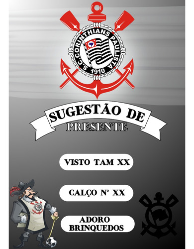 Convite Aniversário Digital Interativo Animado Corinthians