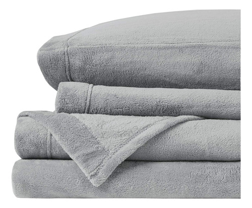 Juego De Sábanas True North Soloft Plush, Resistente A...