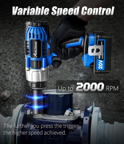1/2 Impact Gun 20v Cordless Impact Wrench Bundle With Extra