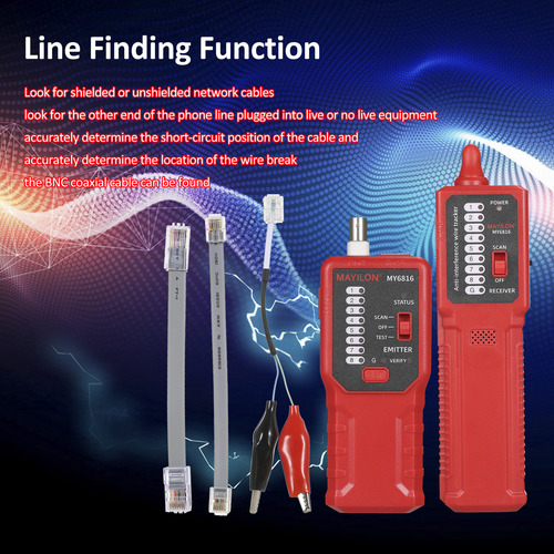 Probador De Cables De Red Digital Silencioso Con Buscador