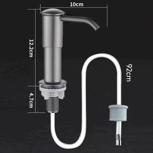 Dispensador De Jabón Para Fregadero De Cocina Con Kits Gris