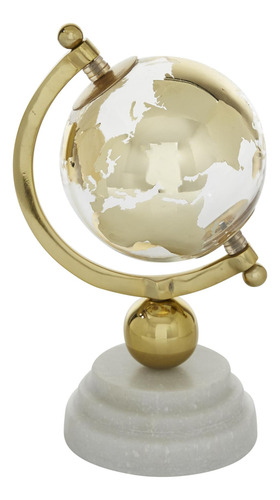 Marble Globe Deco 79 Gold Con Base De Mármol De 11 Cm