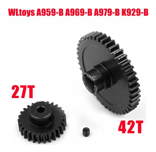Coche Rc 42t 27t Juego De Engranajes Para 1/18 Wltoys A959-b