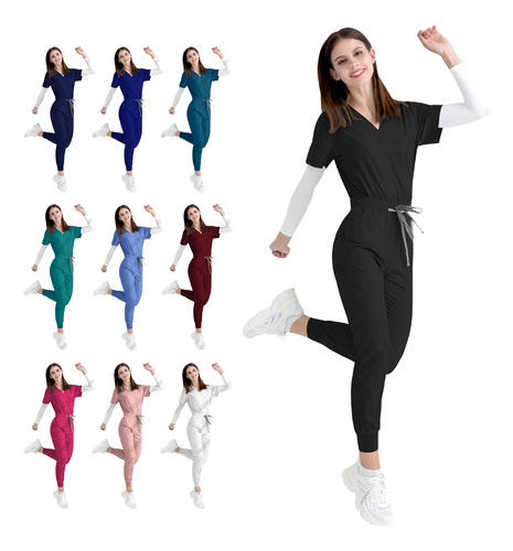 Jelrisofit Pijama Quirúrgica Scrub Jogger Uniforme Antifluid