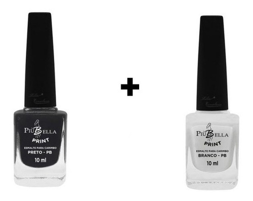 Kit 2 Esmalte Pra Carimbo Piu Bella