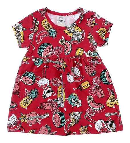 Imagem 6 de 9 de Kit 3 Vestido Infantil Menina Roupa Atacado