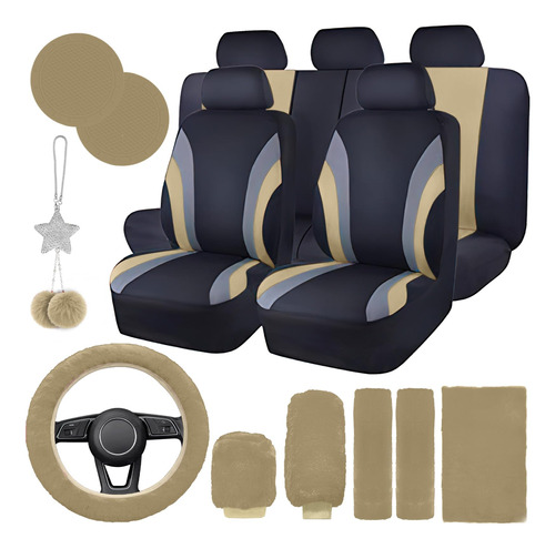 Jingsen 17 Car Seat Cover Full Set For Women, Universaa