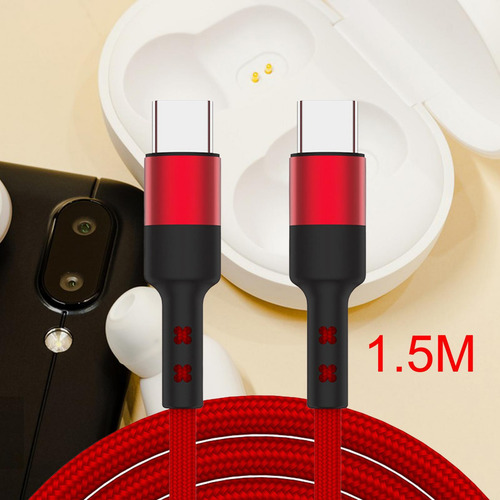 3 Paquete De 2-4 Cables De Datos Usb C A Usb C De 3 Piezas