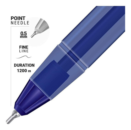 Azor Pin Point Blue Fine Point Writing Pens 0.7mm With Hole