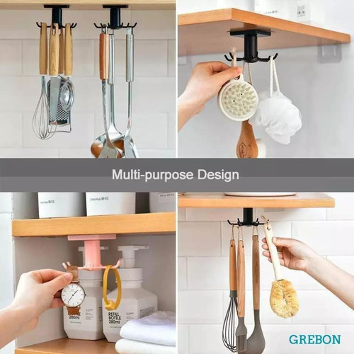 Gancho Giratorio 360 Grados Para Accesorios De Cocina 