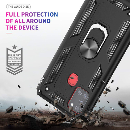 Funda Uso Rudo Golpes Para Samsung Galaxy A21s Carcasa +mica Negro Samsung Galaxy A21s