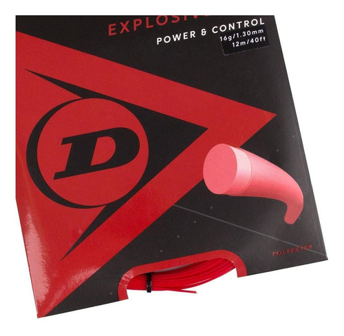 Corda Dunlop Explosive Red 16l 1.30mm Vermelha Individual