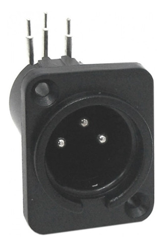 200x Conector Xlr Ls1031 Macho Painel 90º 3 Vias Canon Audio