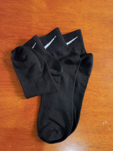 Calceta Corta Blanca 100% Algodón 3 Pares N- L/ K/ E Negro Liso U