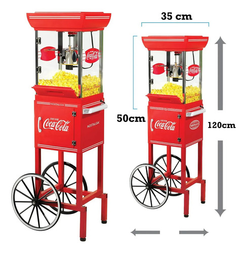 Carrinho Pipoqueira Elétrica Coca-cola Pipoca Na Festa 220v