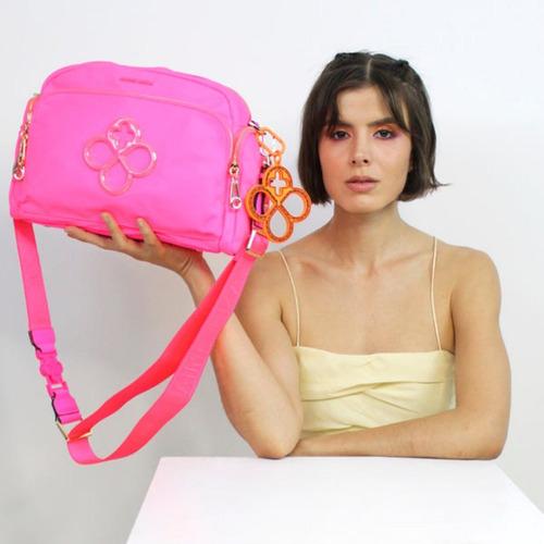 Bolso Jaime Ibiza Modelo Ji 2473 Rosa Neón Huellas 2024