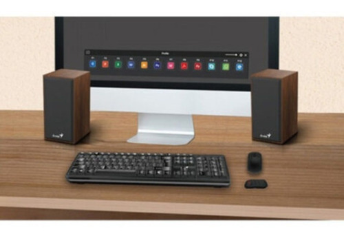Parlante Genius Sp-hf 380bt Usb Bluethooth 5.0 Marrón