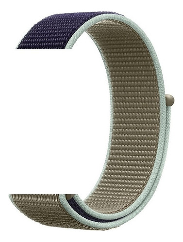 Pulseira Nylon Loop Compatível Com Apple Watch 42/44/45mm Cor Khaki