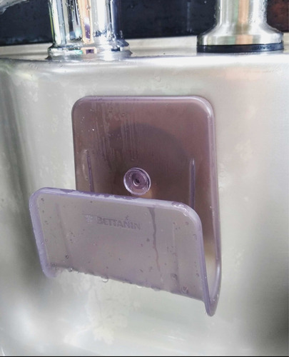 Esfrebom Porta Esponja Plástico Con Sopapa X 2 Und