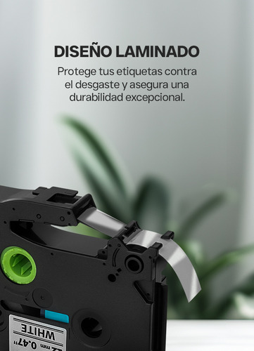 Cinta Etiquedora Qian, 6 Piezas, Compatible Con Brother P-touch, 12mm 0.375 Pulgadas, Negro/blanco, Largo 8m, Qze-23