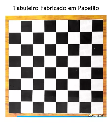 Tabuleiro Para Damas/Trilha C/ Peças para Damas - IOB C23 - Jogo de Dominó,  Dama e Xadrez - Magazine Luiza