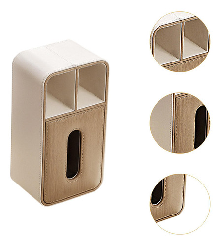 Caja De Almacenamiento De Tejido De Cuero Pu Caja De Medio
