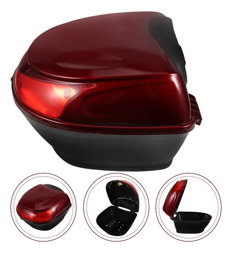 Baúl Trasero De Motocicleta Rojo, Accesorios Para Automóvile