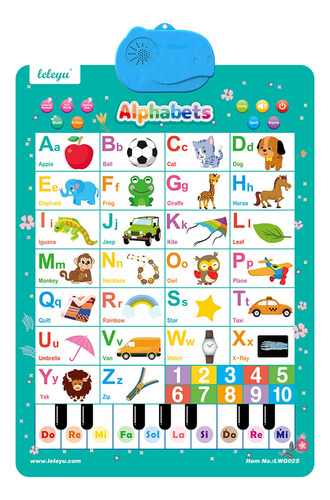 Gráfico De Pared Interactivo Para Aprender Inglés Y Hablar,
