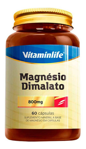 Imagem 2 de 3 de Kit C/ 2 Magnésio Dimalato 800mg 60 Cápsulas - Vitaminlife