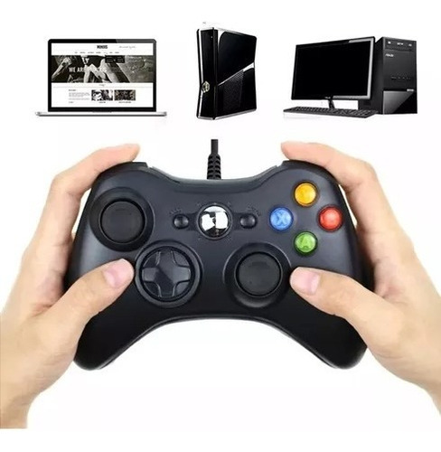 Joystick Control Mando Con Cable Compatible Pc Consola 360