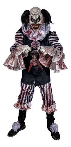 Disfraz Payaso Siniestro Infernal Carnevil Clown Halloween Terror Miedo