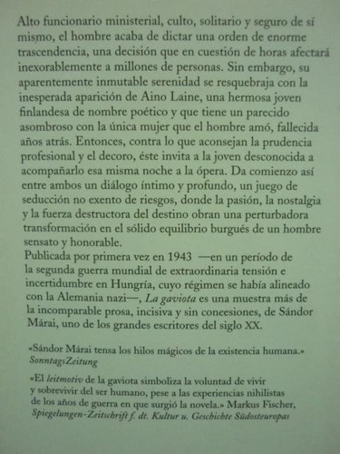 La Gaviota, Sándor Márai