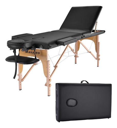 Mesa De Masaje Portátil Con 3 Camas De Masaje Plegables Para