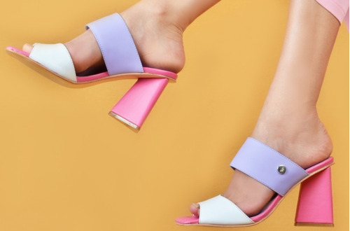 Sandalias De Taco Alto De Mujer De Cuero Tulia - Ferraro
