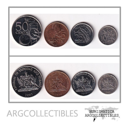 Trinidad Y Tobago Set X4 Monedas 1999-2017 Unc