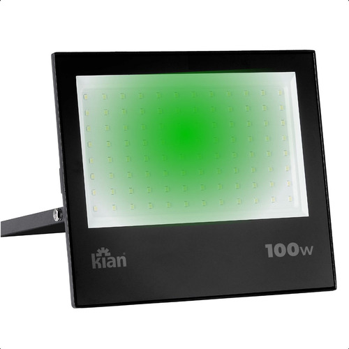 Projetor Refletor Led 100w Luz Verde Bivolt Kian