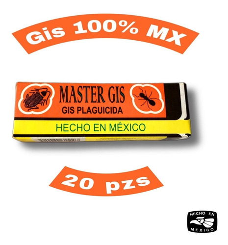 Gis Mexicano Cucarachas Hormigas Insectos 20 Piezas