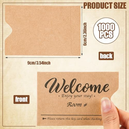 Sabary 1000 Piezas De Papel Kraft Sobres Para Tarjetas De De