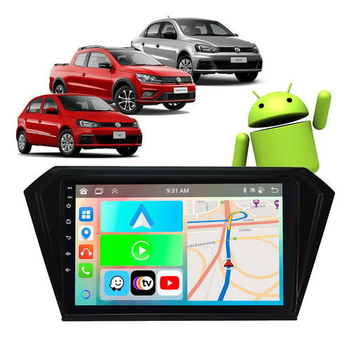 Kit Multimidia Gol Saveiro Voyage G7 18 19 20 21 22 Waze Gps